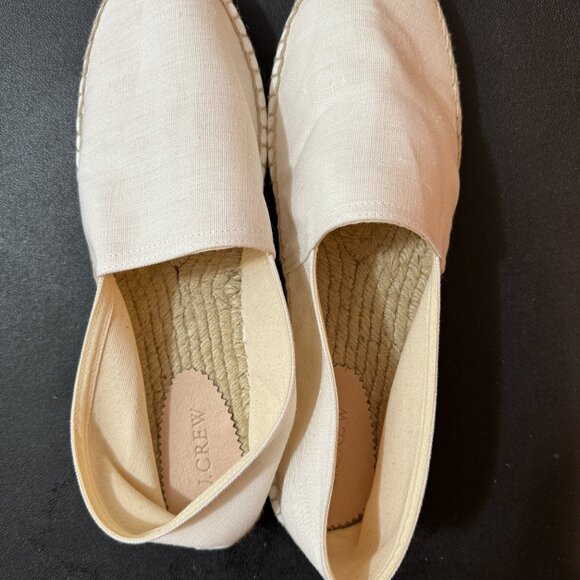 Brand New J. Crew Espadrille Flats in Linen - Picture 2 of 5